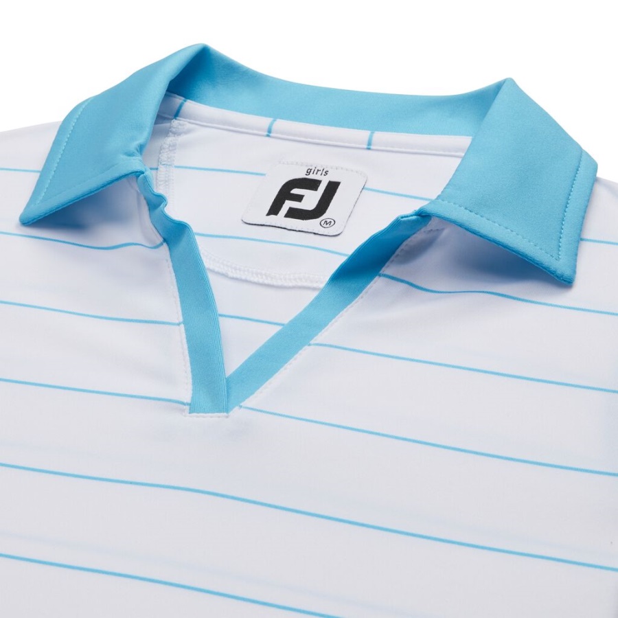 Footjoy Danmark Hvid ærmeløs Skjorte Junior Pige