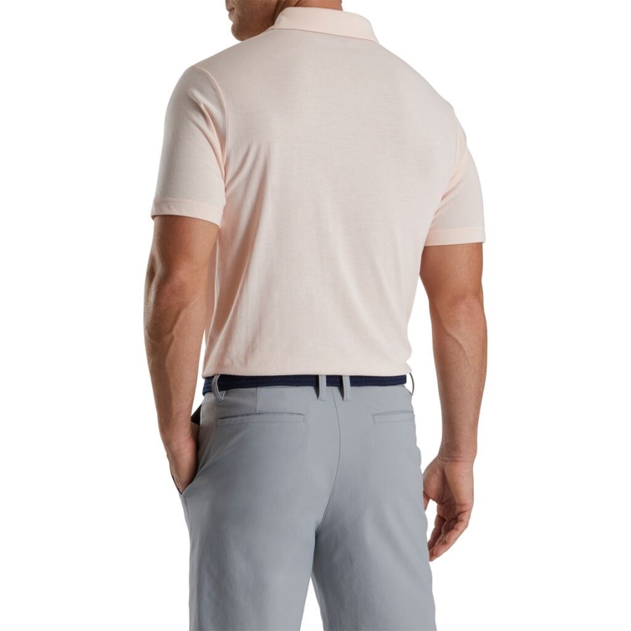 Atletisk Pasform Solid Jersey Selvkrave Footjoy Danmark Pink