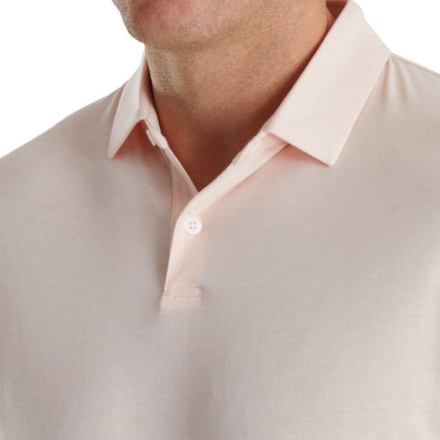 Atletisk Pasform Solid Jersey Selvkrave Footjoy Danmark Pink