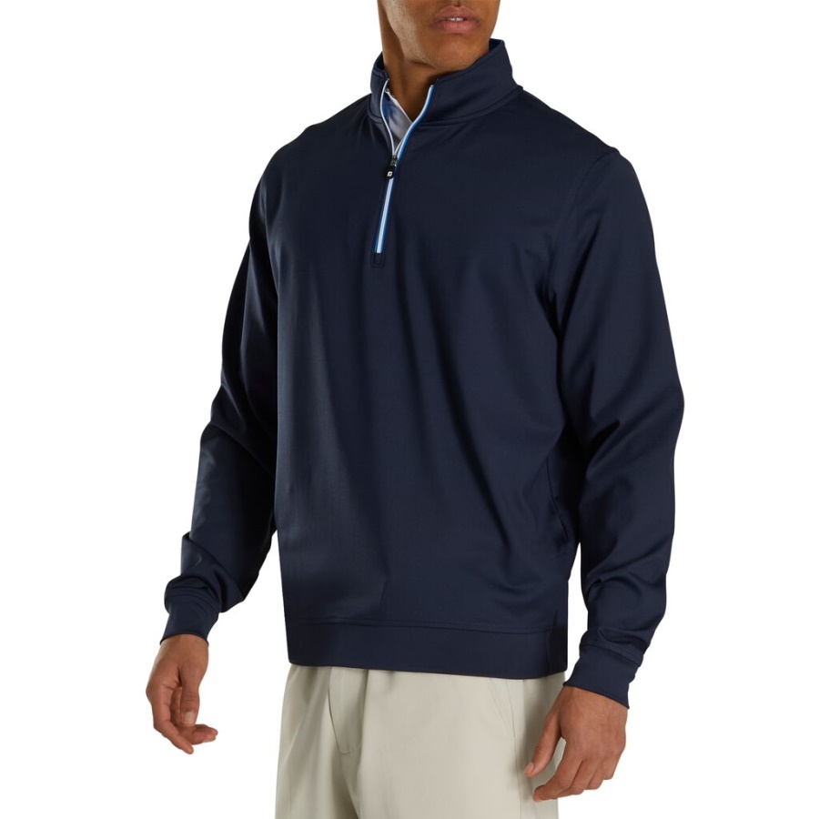 Footjoy Danmark Pullover Med Halv Lynlås Marineblå