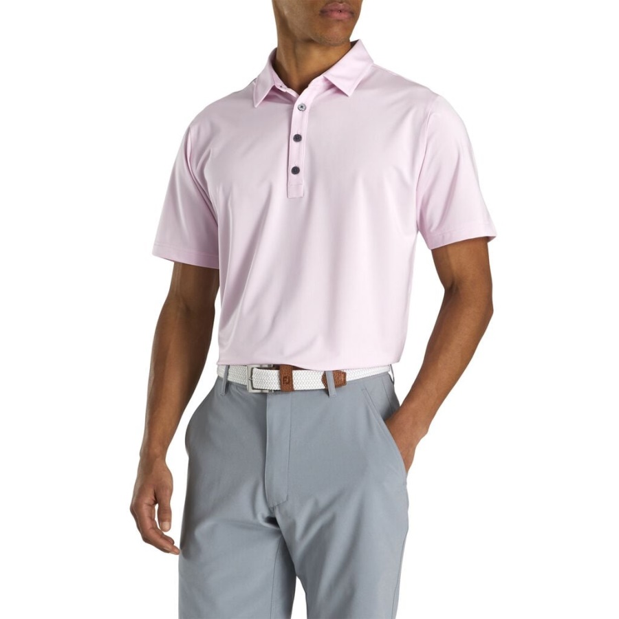 Pink Footjoy Danmark Athletic Fit Lisle Ende På Ende Selv Krave