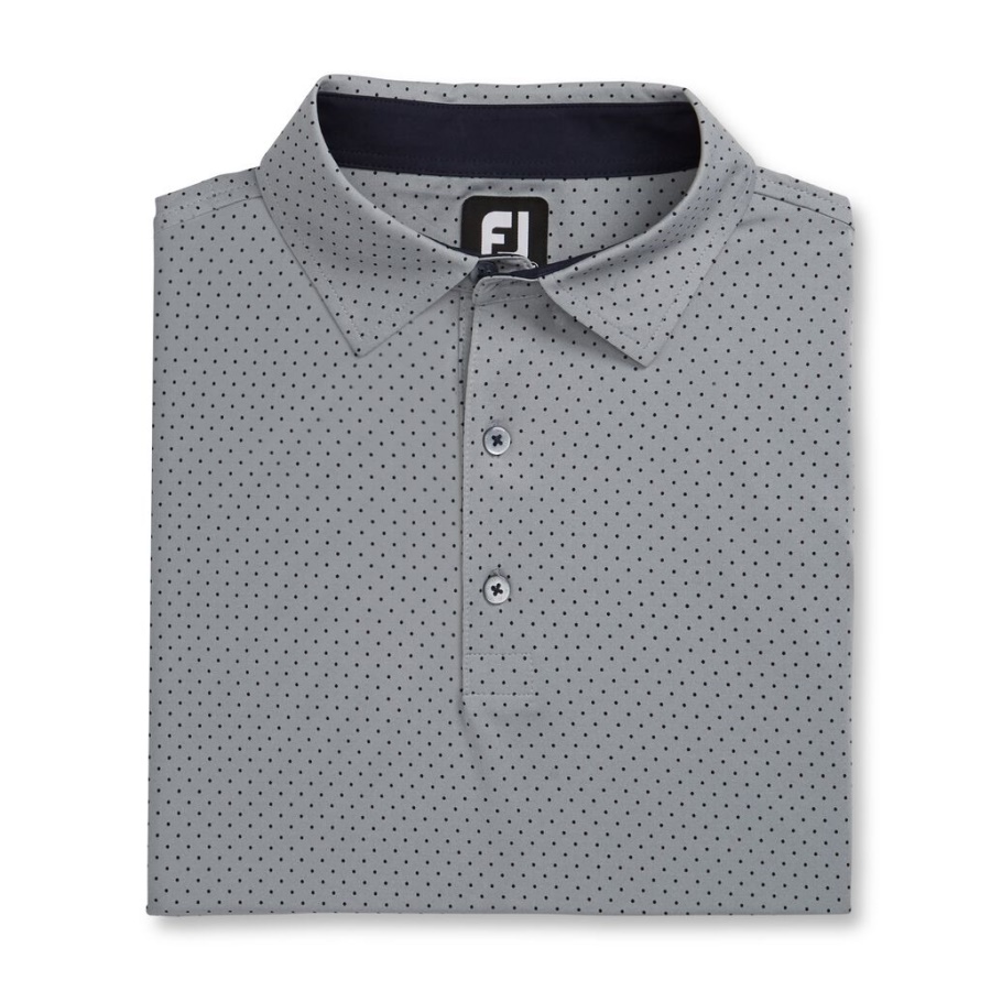 Grå Stretch Lisle Prik Print Self Krave Footjoy Danmark