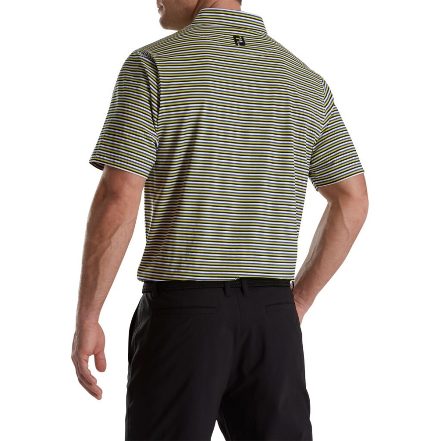 Footjoy Danmark Hvid Multistribet Lisle Self Krave