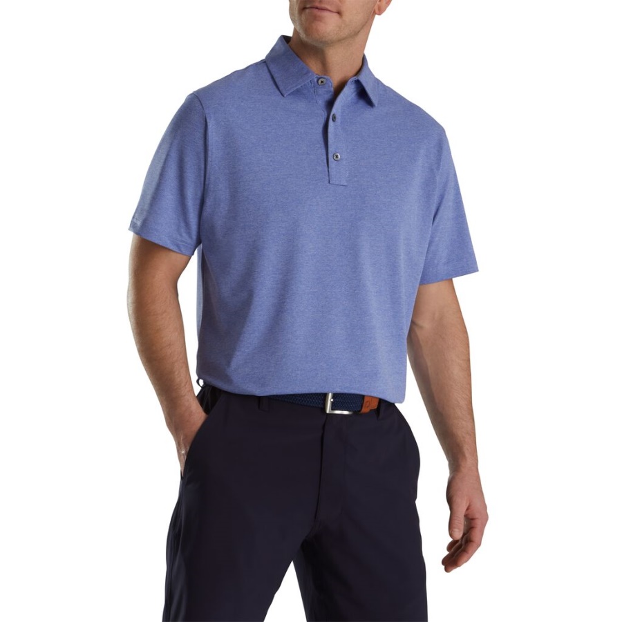 Footjoy Danmark Ocean Heather Stretch Pique Solid Self Krave