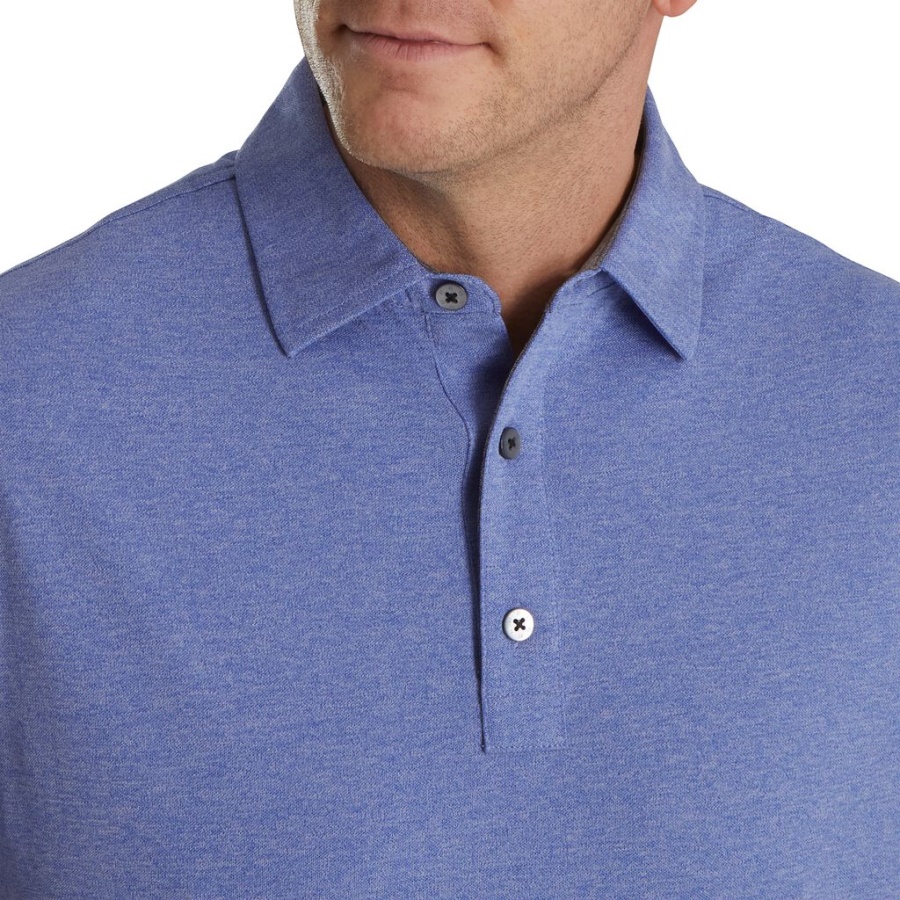 Footjoy Danmark Ocean Heather Stretch Pique Solid Self Krave