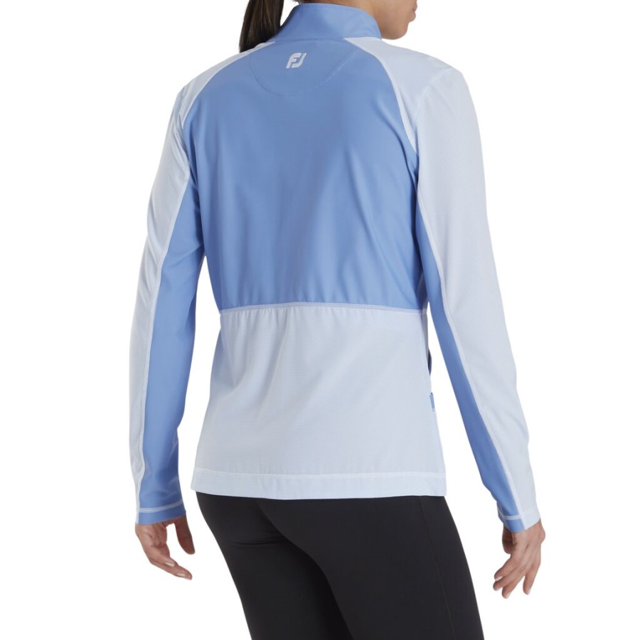 Fuld Lynlås Mini Stribe Mellemlag Kvinder Forrige Sæson Stil Blå Footjoy Danmark