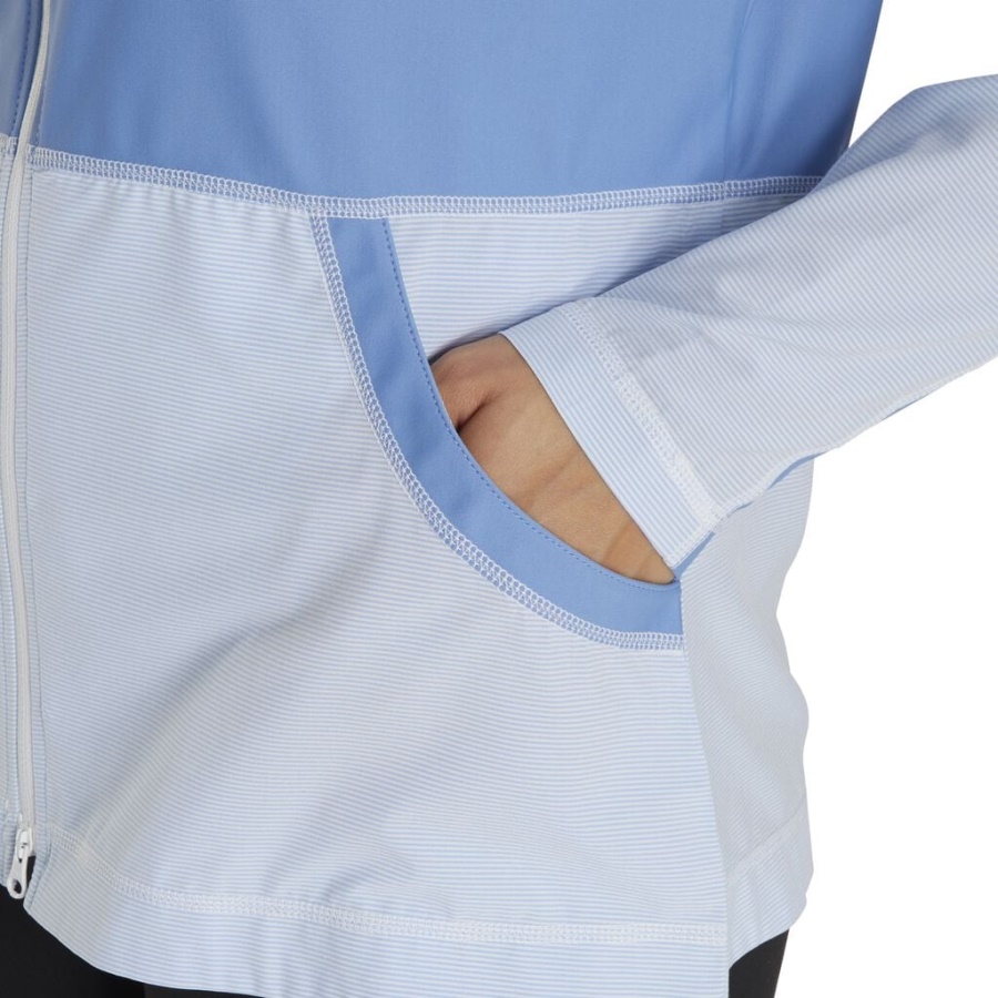 Fuld Lynlås Mini Stribe Mellemlag Kvinder Forrige Sæson Stil Blå Footjoy Danmark