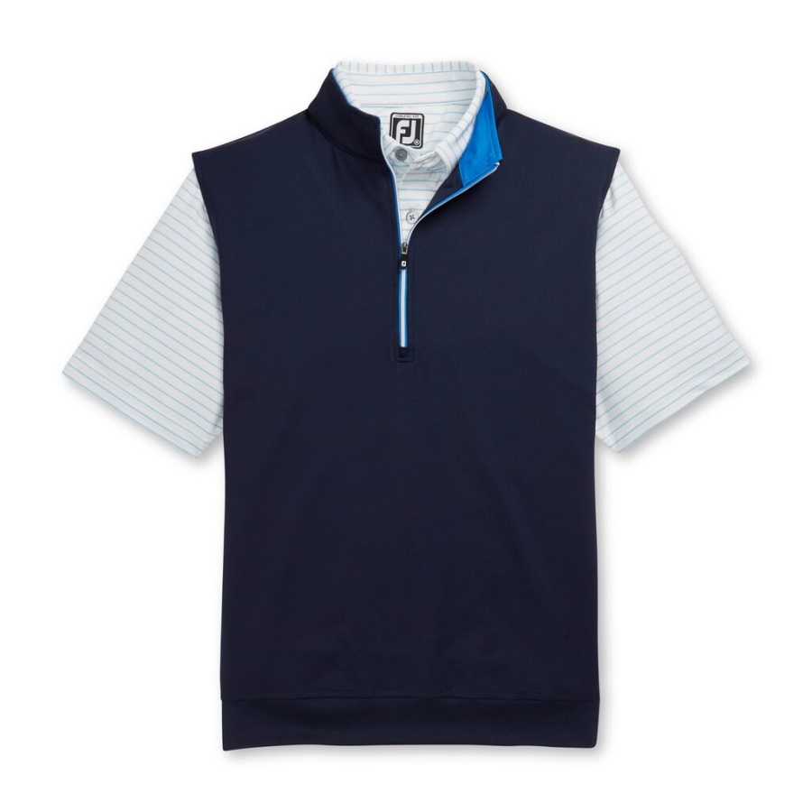 Halv Lynlås Jersey Vest Footjoy Danmark Navy