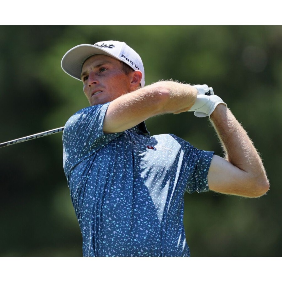 Blå Terrazzo Print Lisle Self Krave Footjoy Danmark