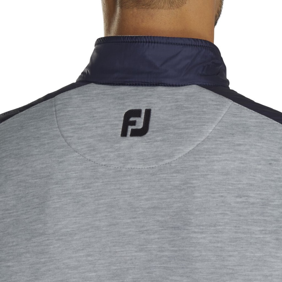 Footjoy Danmark Navy Hybrid Jakke Med Fuld Lynlås