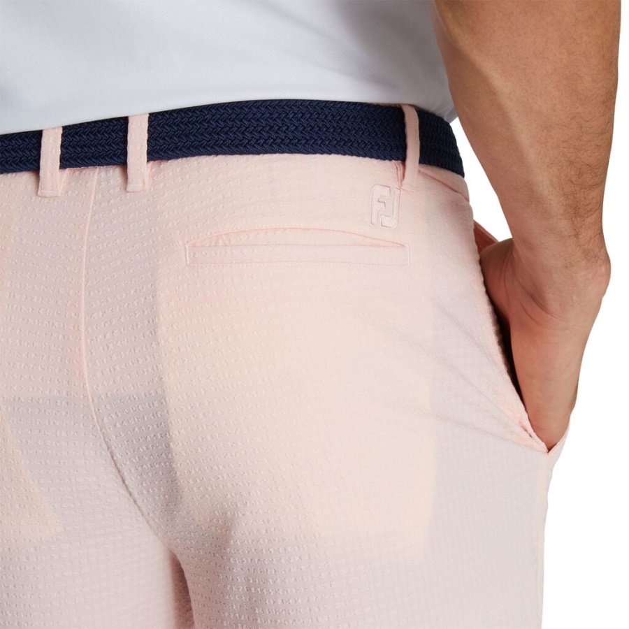 Pink Seersucker Shorts 10 Inseam Footjoy Danmark