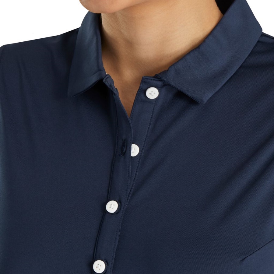 Footjoy Danmark Solid Lisle ærmeløse Kvinder Marineblå