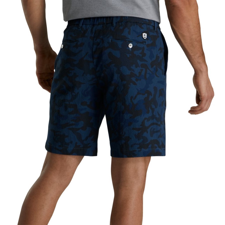 Navy Footjoy Danmark Seersucker Traveler Shorts