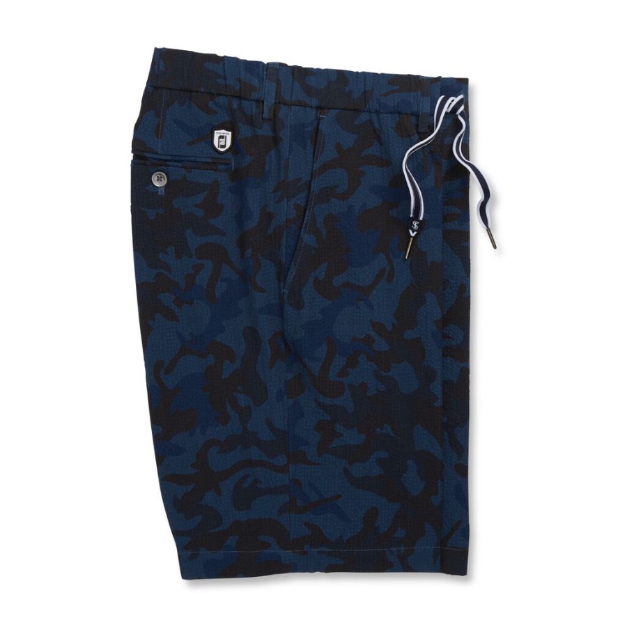 Navy Footjoy Danmark Seersucker Traveler Shorts