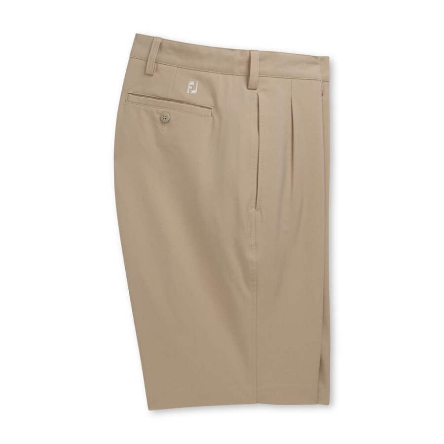 Khaki Plisserede Shorts 9,5 Inseam Footjoy Danmark