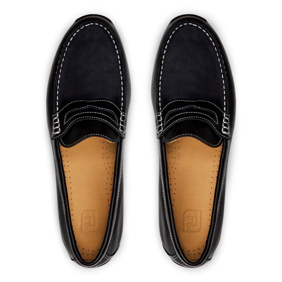 Club Casuals Penny Loafer Sort Footjoy Danmark