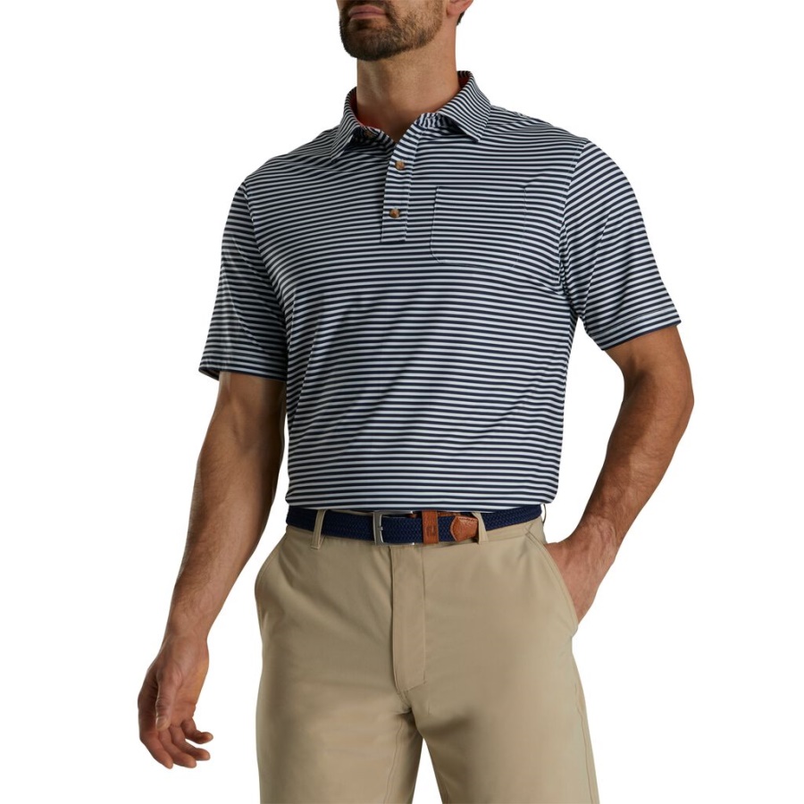 Footjoy Danmark Navy Stribe Fuld Kedelig Selv Krave