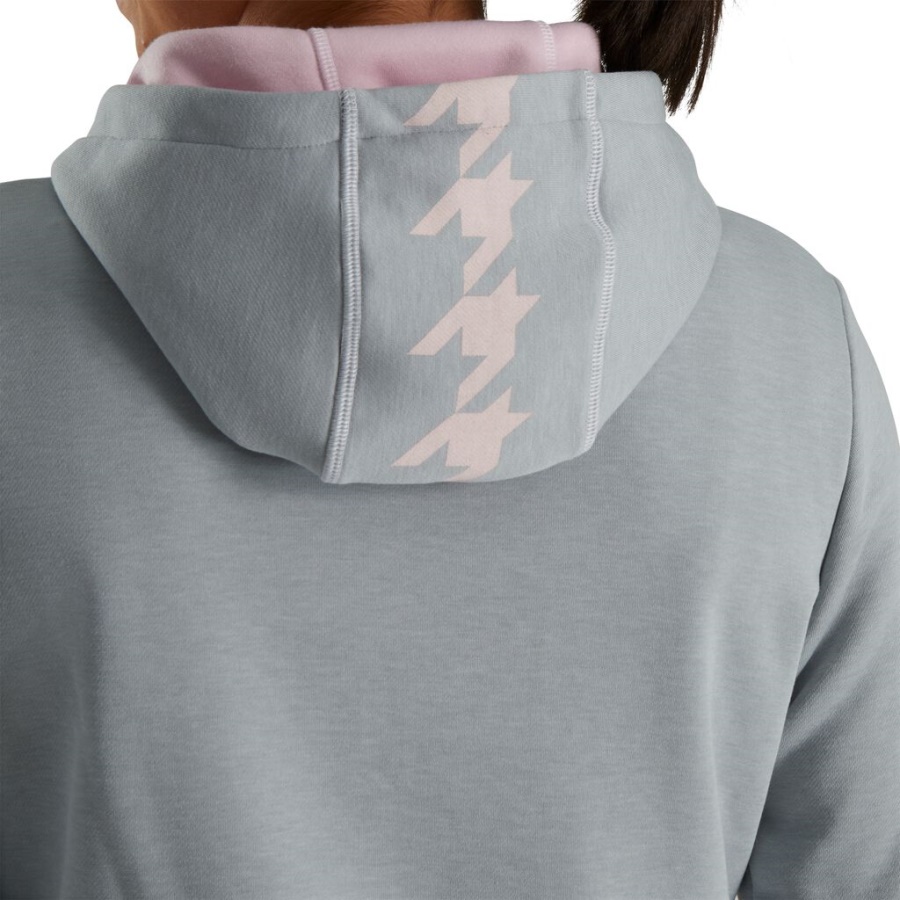 Grå Footjoy Danmark Halv Lynlås Hættetrøje Kvinder