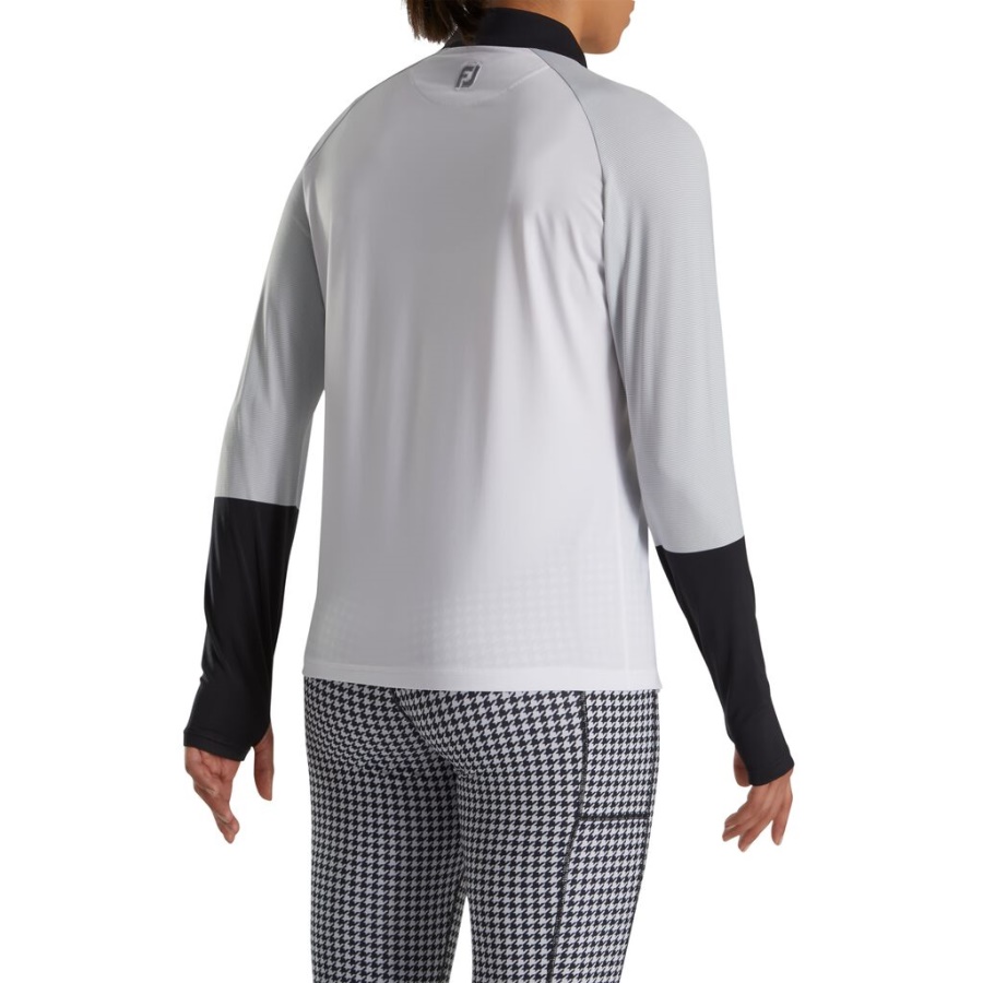 Footjoy Danmark Micro Stripe Solbeskyttelsesskjorte Kvinder Hvid