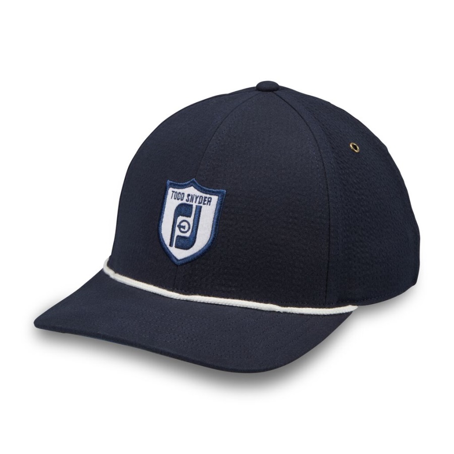 Navy Seersucker Rope Cap Footjoy Danmark
