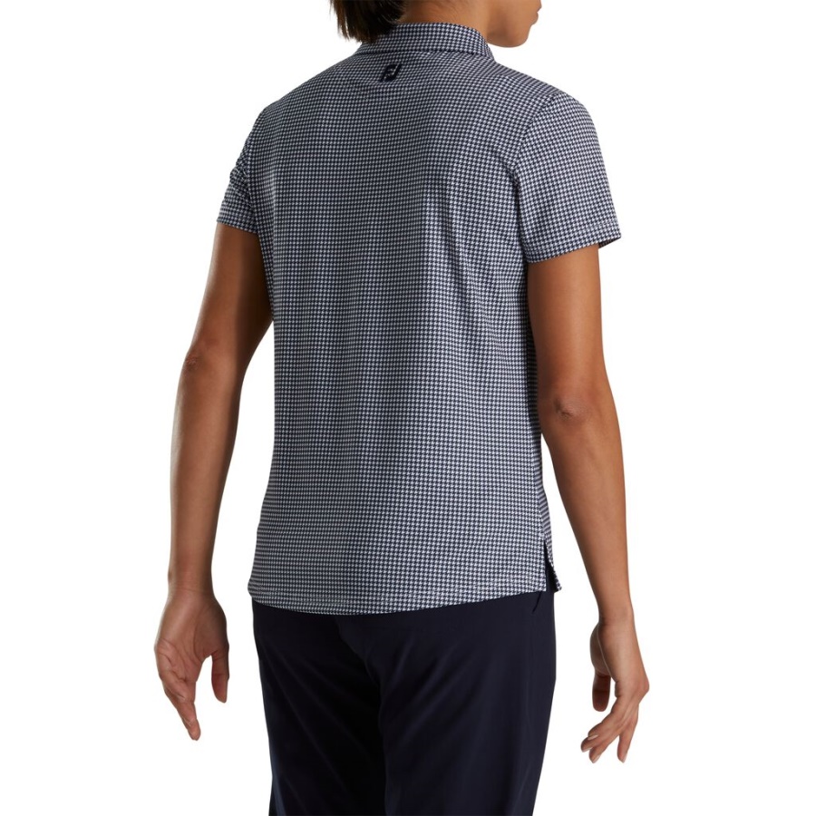 Houndstooth Lisle Kvinder Footjoy Danmark Navy
