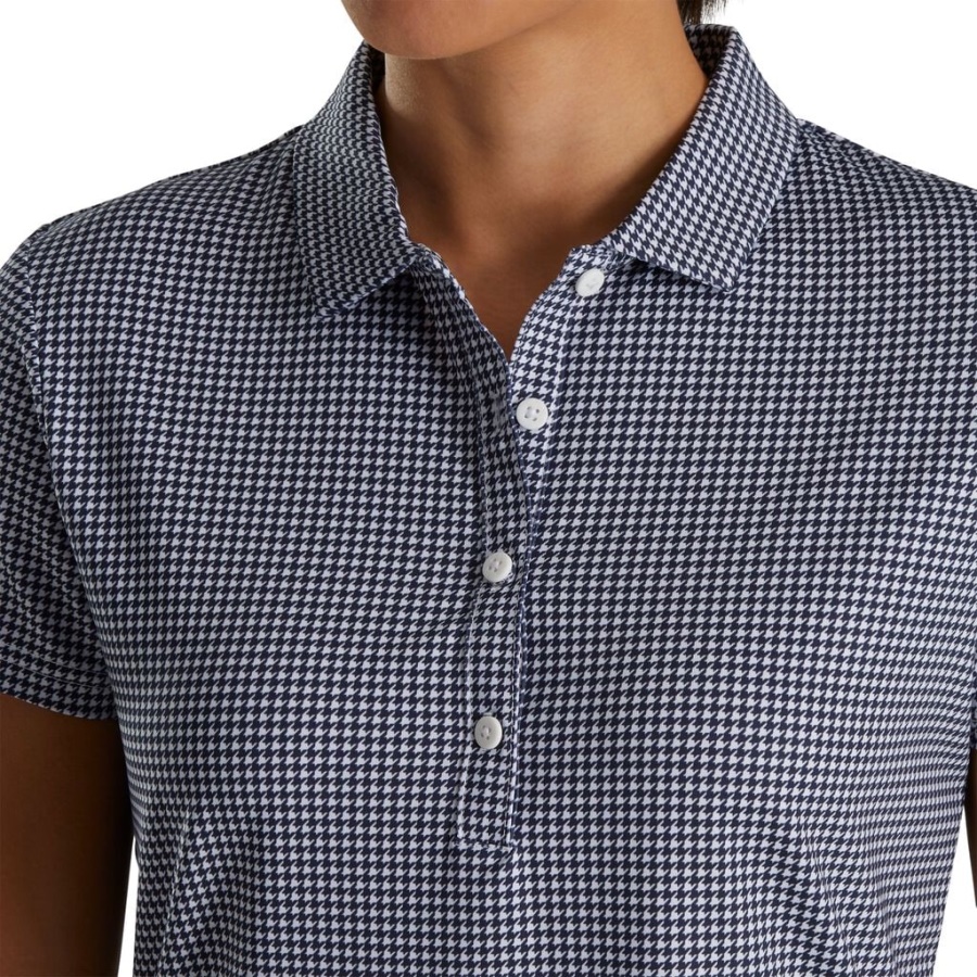 Houndstooth Lisle Kvinder Footjoy Danmark Navy
