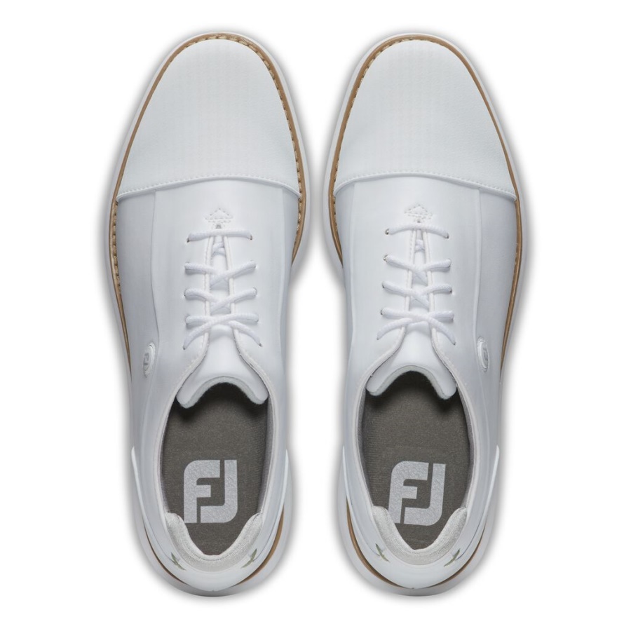Traditioner Cap Toe Kvinder Hvid Footjoy Danmark