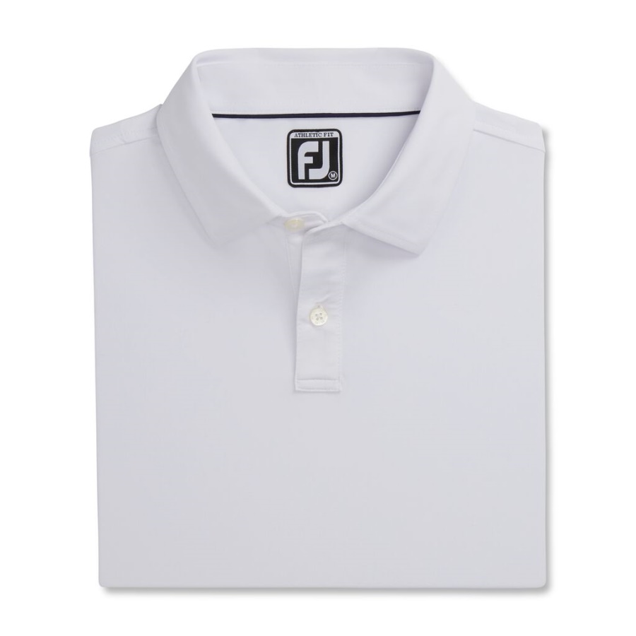 Footjoy Danmark Hvid Atletisk Pasform Solid Lisle Self Krave
