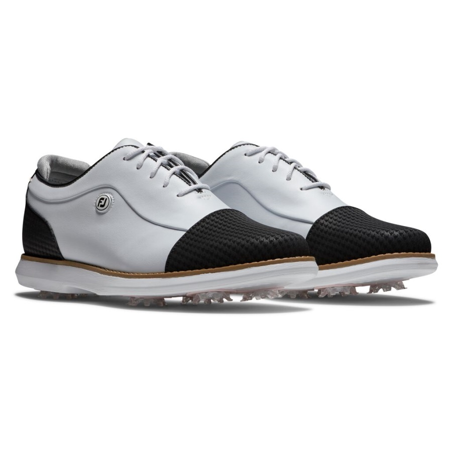 Footjoy Danmark Traditioner Cap Toe Kvinder Hvid