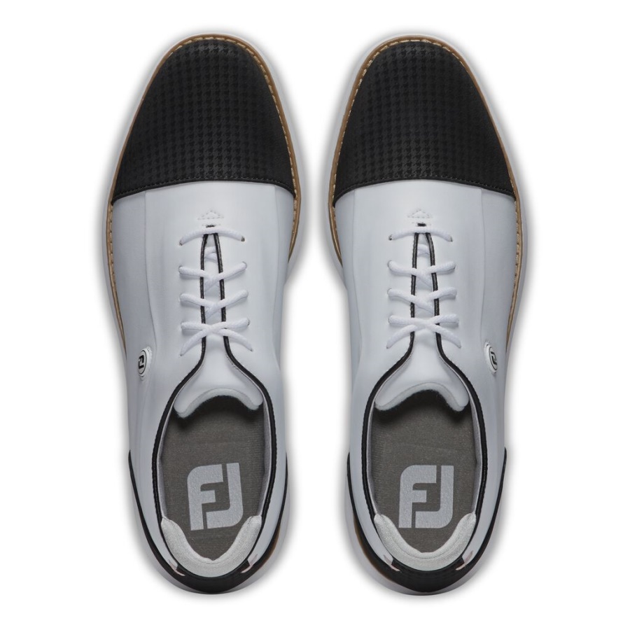 Footjoy Danmark Traditioner Cap Toe Kvinder Hvid