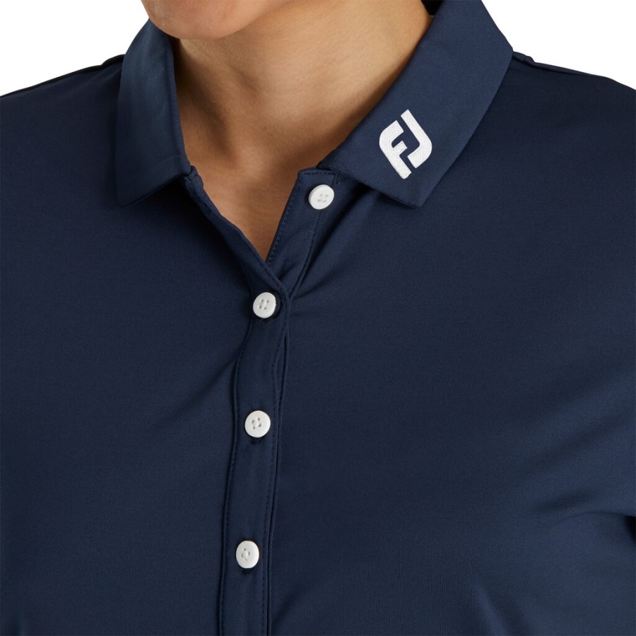 Footjoy Danmark Navy Solid Lisle Fj Tour Krave Kvinder