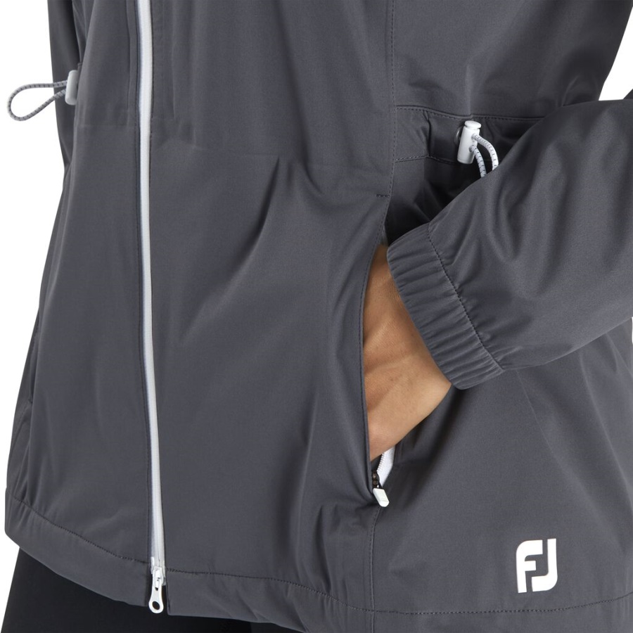 Footjoy Danmark Hydroknit Regnjakke Kvinder Charcoal