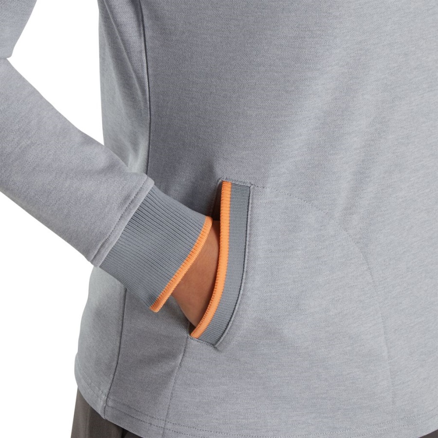 Halv Lynlås Fleece Ryg Pique Mellemlag Kvinder Footjoy Danmark Grå