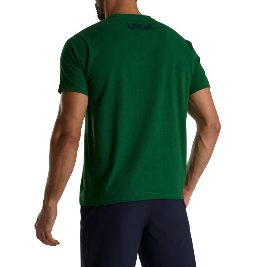 Footjoy Danmark Green 2022 U.s. åben Dato Grafisk Tee Tidligere Sæson Stil