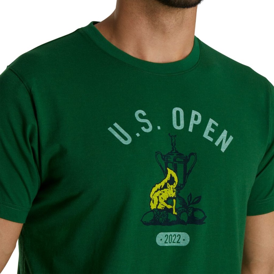 Footjoy Danmark Green 2022 U.s. åben Dato Grafisk Tee Tidligere Sæson Stil