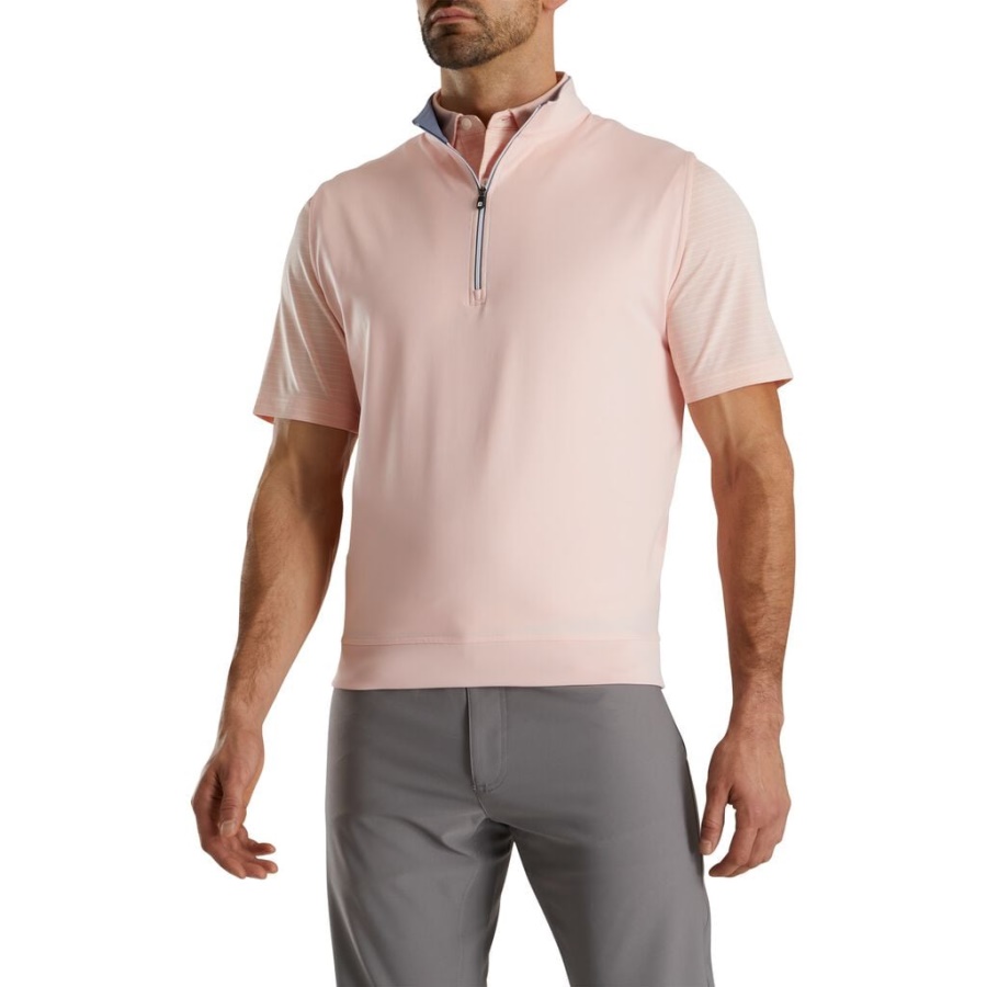 Footjoy Danmark Pink Halv Lynlås Jersey Vest