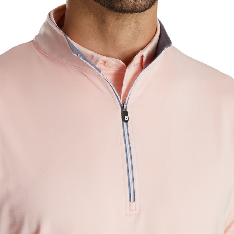 Footjoy Danmark Pink Halv Lynlås Jersey Vest