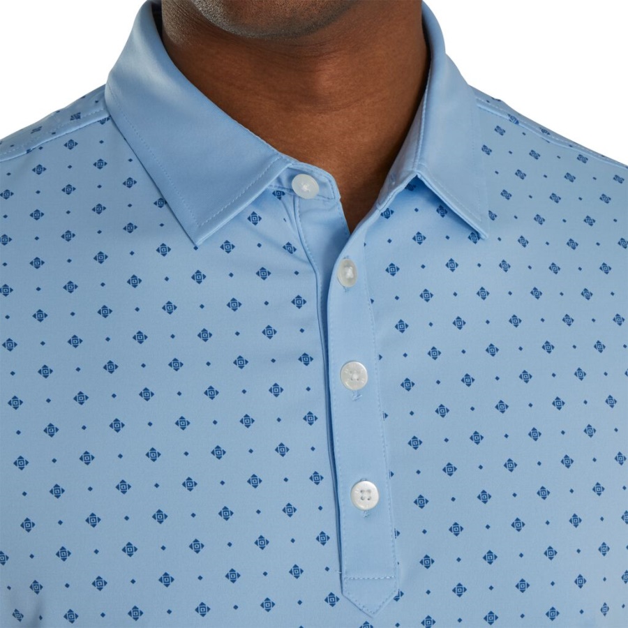 Footjoy Danmark Blue Atletic Fit Deco Print Self Krave