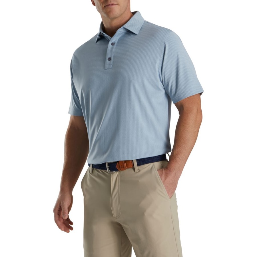 Grå Zigzag Print Lisle Self Collar Footjoy Danmark