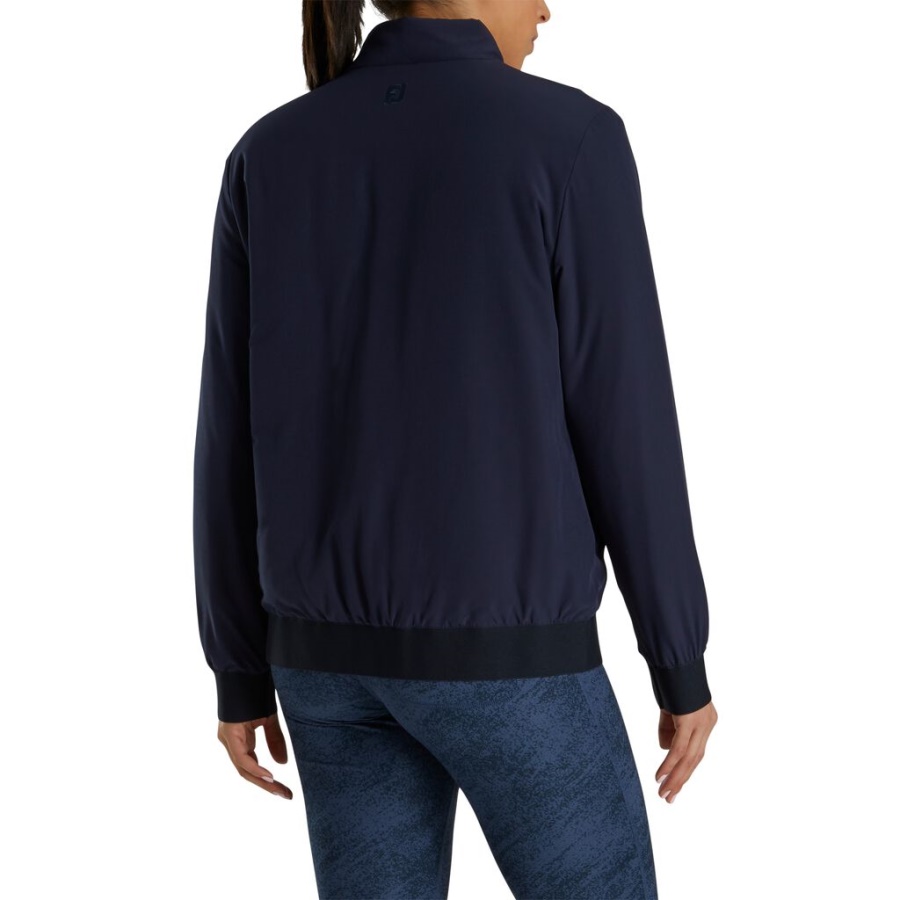 Isoleret Bomberjakke Kvinder Forrige Sæson Stil Footjoy Danmark Navy