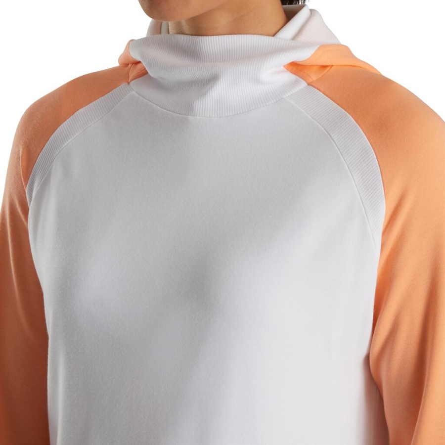 Footjoy Danmark Color Block Hættetrøje Kvinder Hvid
