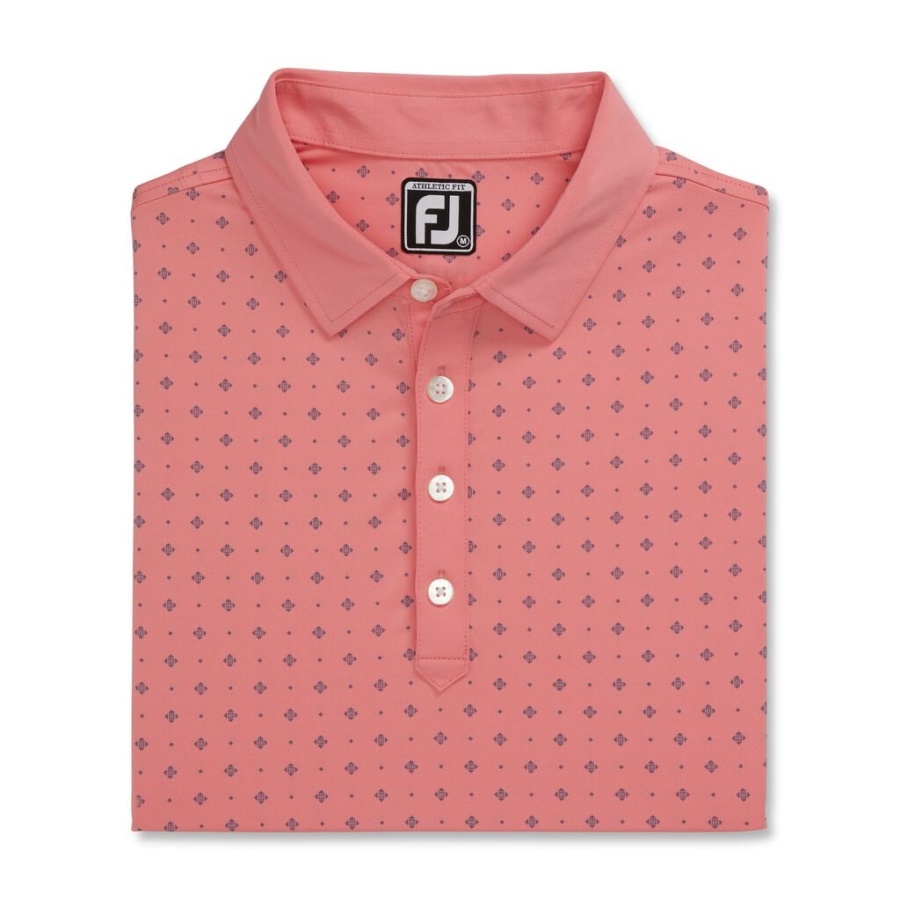 Pink Atletisk Pasform Deco Print Selvkrave Footjoy Danmark