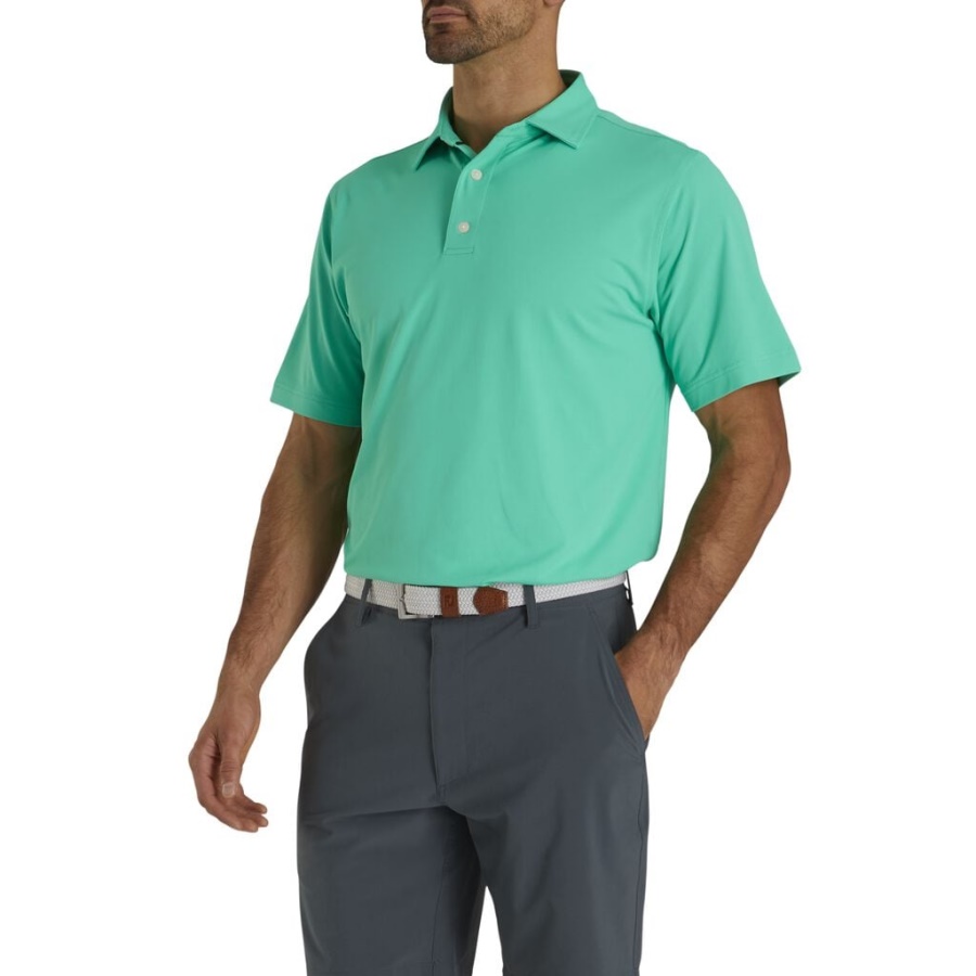 Performance Stretch Pique Solid Self Krave Spearmint Footjoy Danmark