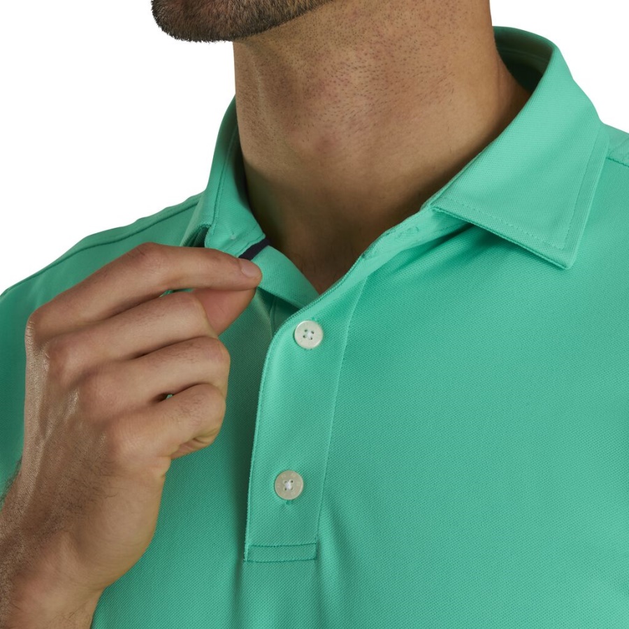 Performance Stretch Pique Solid Self Krave Spearmint Footjoy Danmark