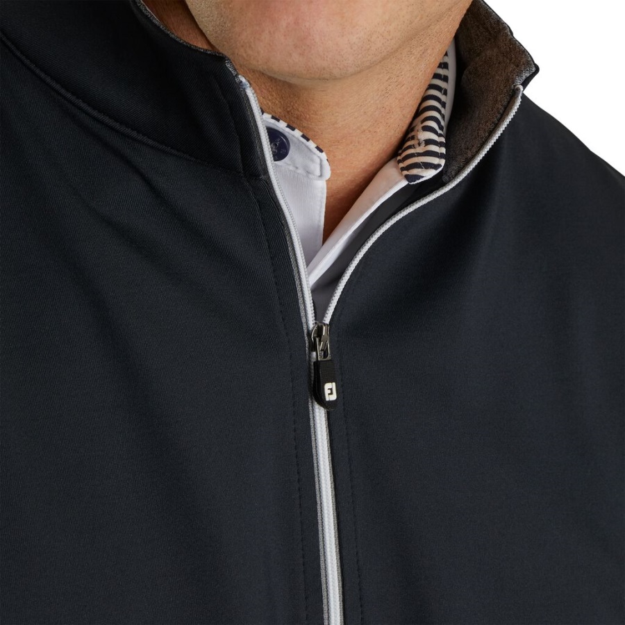 Sort Footjoy Danmark Halv Lynlås Jersey Vest