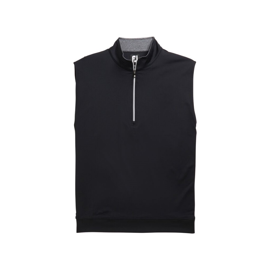 Sort Footjoy Danmark Halv Lynlås Jersey Vest