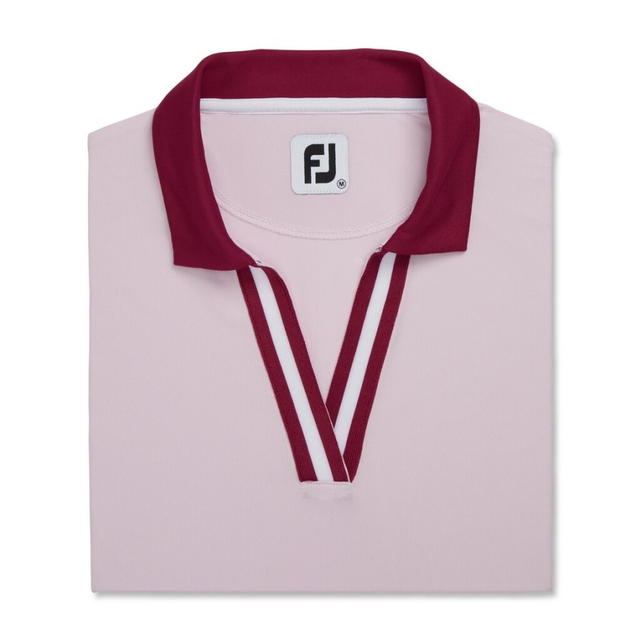Pink Stribet Bånd Trim Kvinder Footjoy Danmark