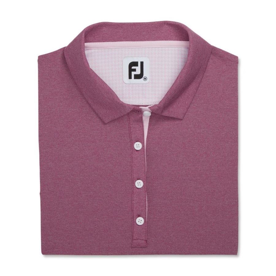 Fig Pique ærmeløs Houndstooth Trim Skjorte Kvinder Footjoy Danmark