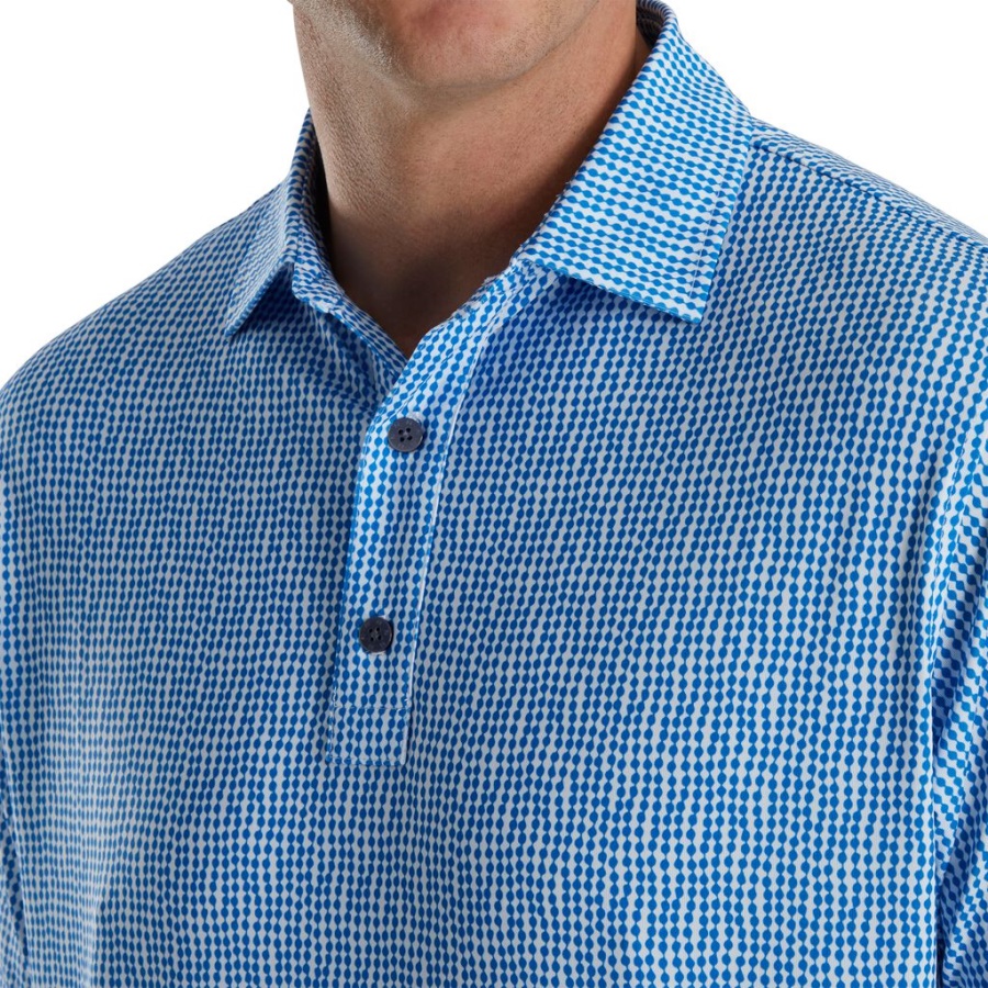 Perlekæde Print Lisle Self Krave Hvid Footjoy Danmark