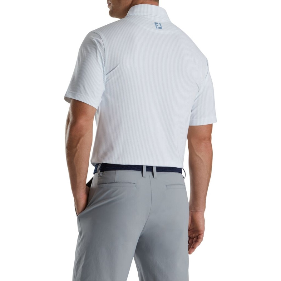 Hvid Footjoy Danmark Zigzag Print Lisle Self Krave